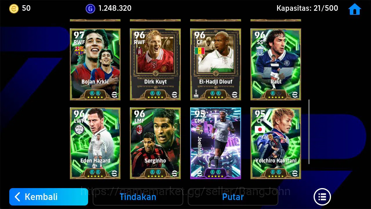eFootball Accounts power 3183, epic johan Cruyff, legend rivaldo, Ney image 6