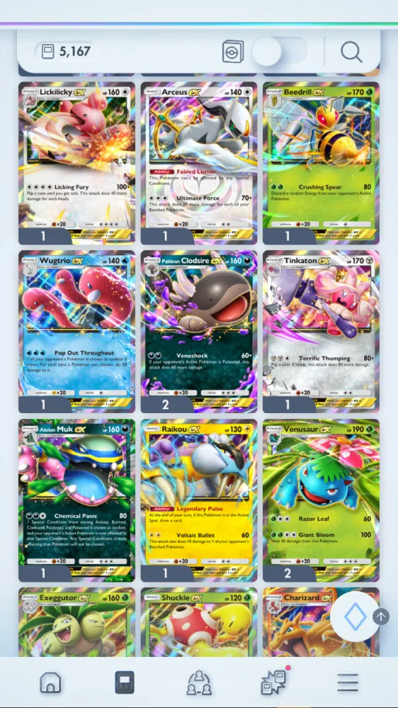 Pokémon TCG Pocket Accounts EN|5k+Card|110+ EX| 24Shiny (Lunala,Silvally,etc)  image 14