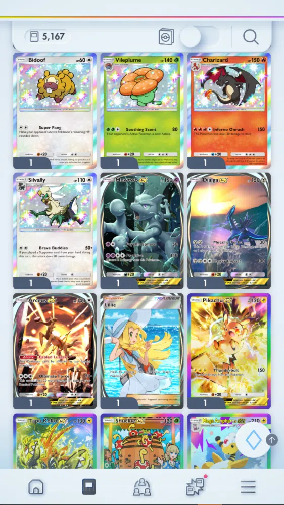 Pokémon TCG Pocket Accounts EN|5k+Card|110+ EX| 24Shiny (Lunala,Silvally,etc)  image 18