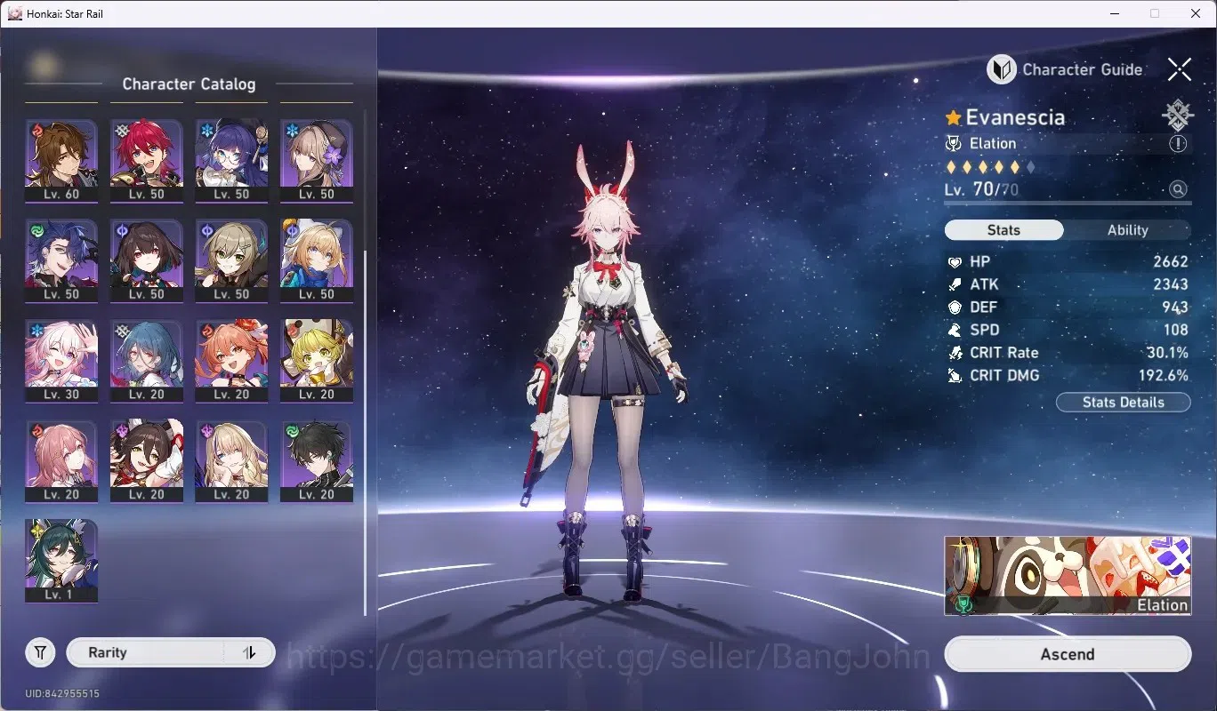 Honkai Star Rail Accounts ASIA|TL 50|5 Char Limited [Evanescia,Mortenax Blad image 4