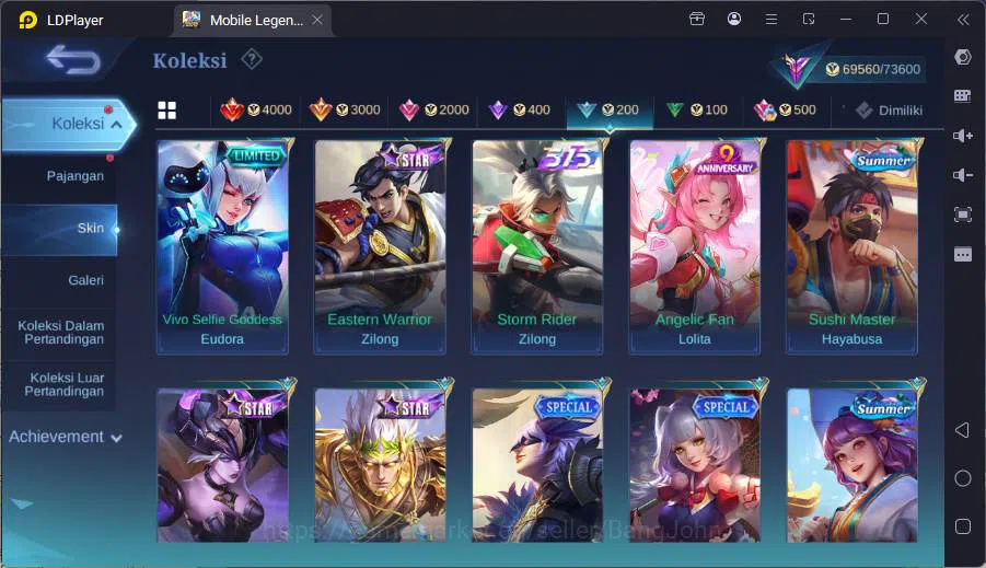 Mobile Legends: Bang Bang Accounts Hero 124|Skin 252|Sanrio Angela+Floryn,Lucky Hayab image 11