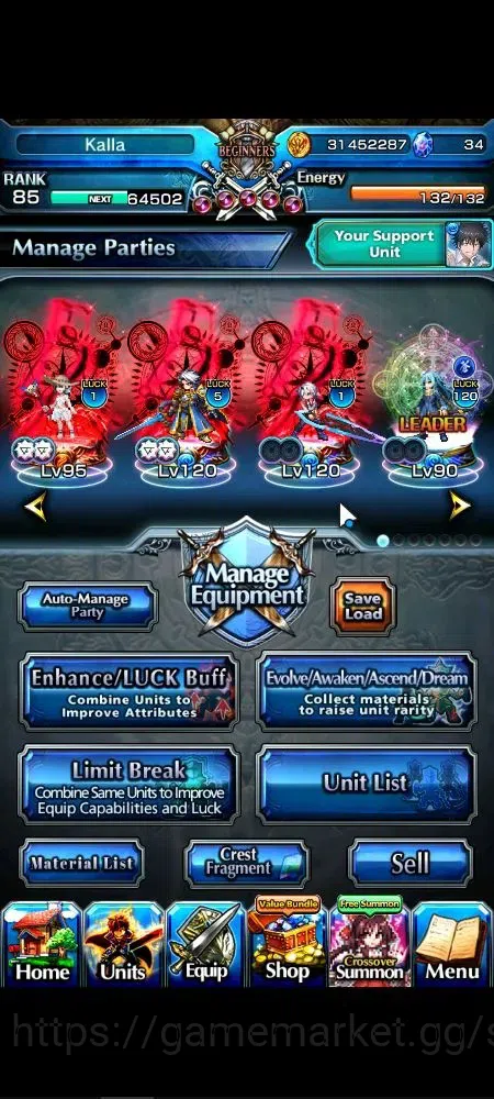 Grand Summoners Accounts Global|Rank 85|23 Ascend+7 TW|[Roy,Kamijo,Veldora, image 4