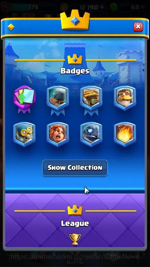 Clash Royale Accounts Others Lv 375|KTL 9|Trophy 3103|Card 48/122|3 EVO 8 Epic 17 Rare 22 Common|1 WS|Take Mail|Check 4
