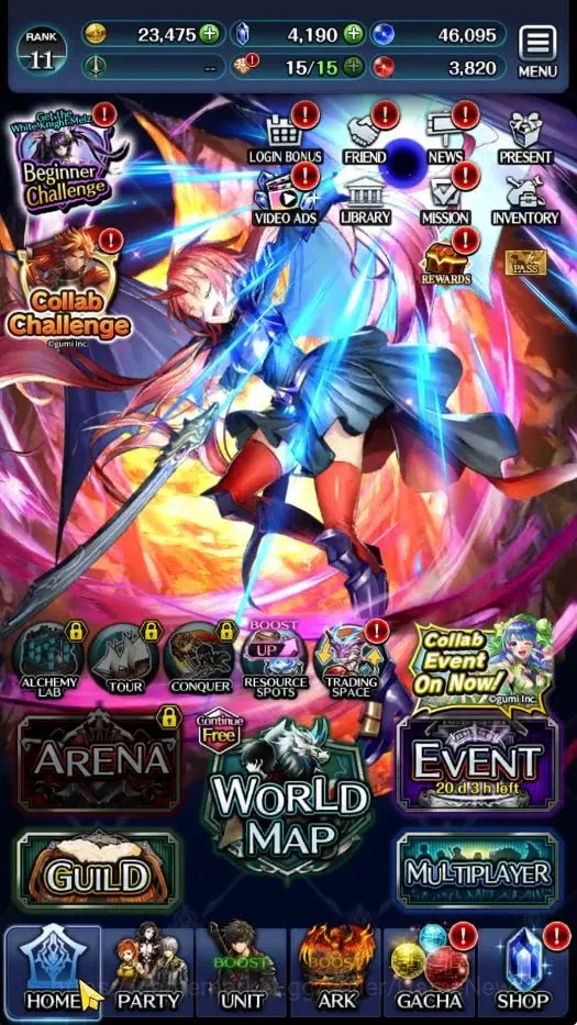 Last Cloudia Accounts GLOBAL|Rank 11|Collab Brave Frontier+Slime (Goddes image 5