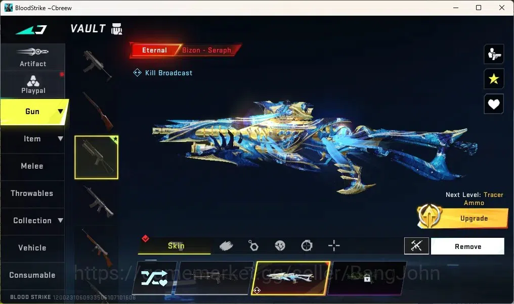 Blood Strike Accounts Others ASIA | 1 ETERNAL: Bizon-Seraph | 65 Eternal Upgrade Points | 1 ULTRA Loot Crate | Check SS 3