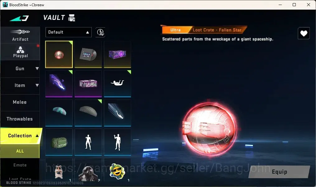 Blood Strike Accounts Others ASIA | 1 ETERNAL: Bizon-Seraph | 65 Eternal Upgrade Points | 1 ULTRA Loot Crate | Check SS 5