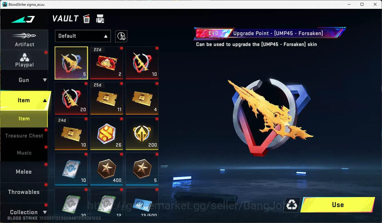 Blood Strike Accounts ASIA | exec walking dead, ultra vector, AOT KAG, E image 4