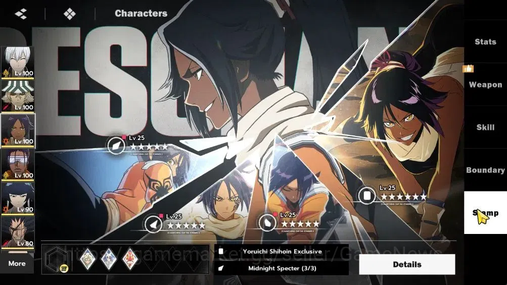 BLEACH: Soul Resonance Accounts NuverseSEA|LV 72|9 SSR 14