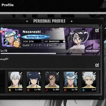 BLEACH: Soul Resonance Accounts NuverseSEA|LV 72|9 SSR [(GinB1,UraharaB1,YoruichiB image 1