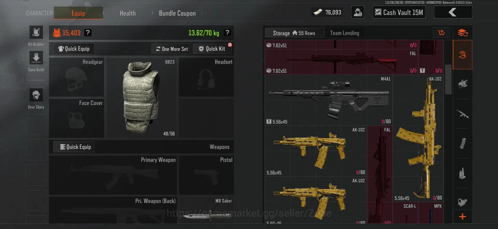 Arena Breakout Accounts High Value Unknown|CV 15.5 M | SV 17.9 M |Lgend VSS Ceremonial MCX, FA MPX, Squire VSS, SS Groza 4