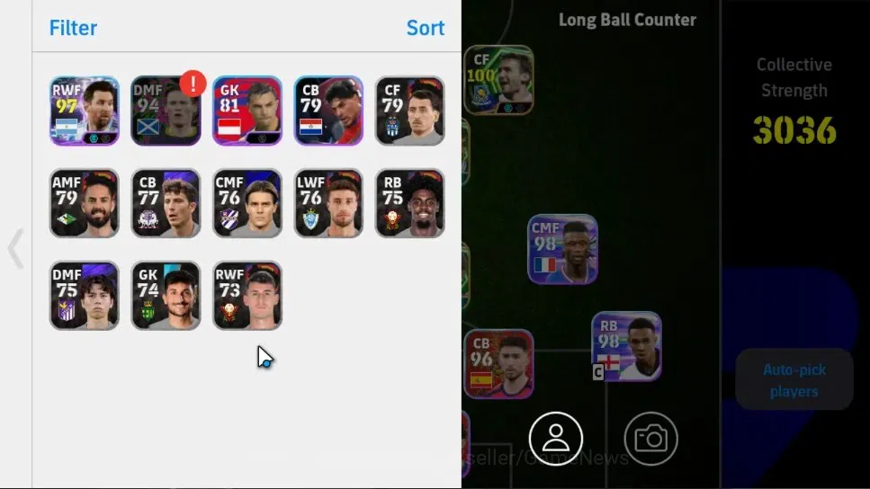 eFootball Accounts を購入 - Android | 5 Epic Romario,Raul,Mark