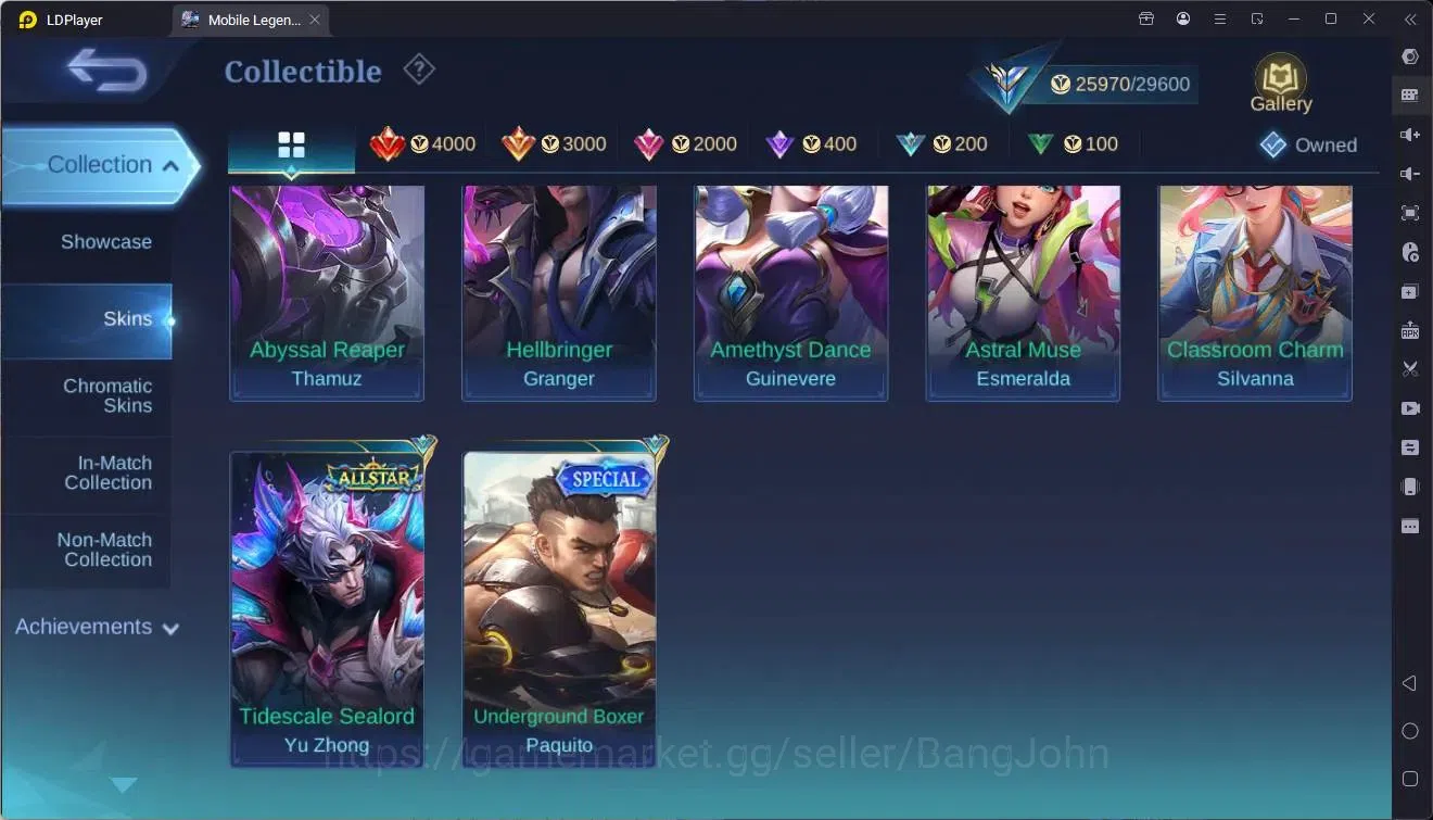 Mobile Legends: Bang Bang Accounts Collector Global |Hero 102|Skin 152|Expert|Spongebob Cyclops|Dragon Kimmy|Epic 15