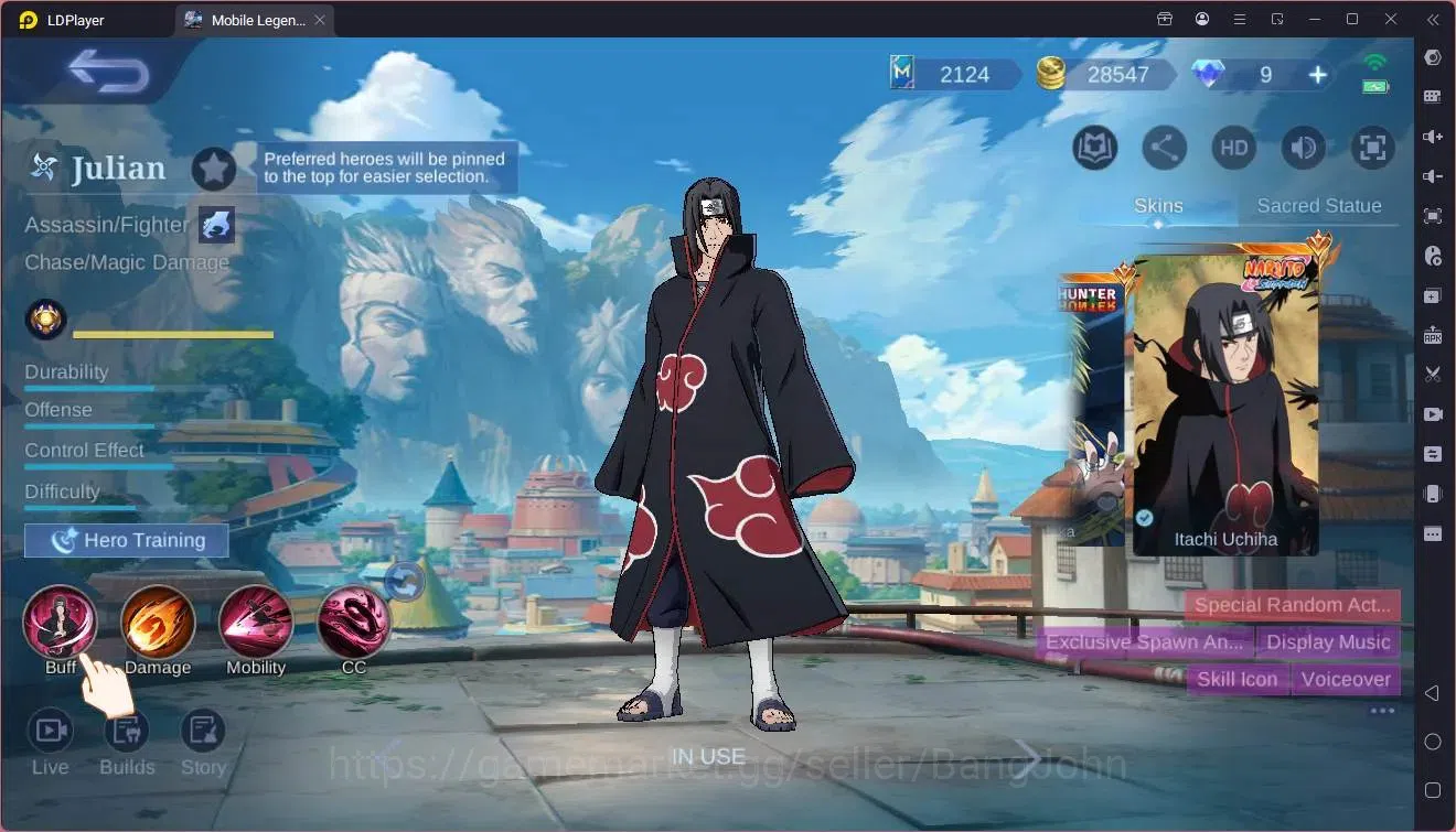 Mobile Legends: Bang Bang Accounts Global|Hero 133|Skin 268|Renowned|Naruto Julian|Pr image 20