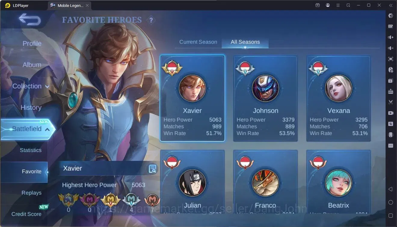 Mobile Legends: Bang Bang Accounts Global|Hero 133|Skin 268|Renowned|Naruto Julian|Pr image 4