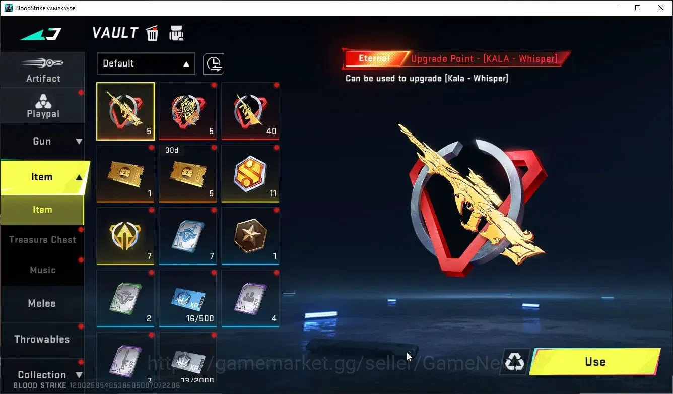 Blood Strike Accounts High-End ASIA|ETERNAL AUG-Empyrean+5 ULTRA[3 PitchStrike[Alondra,katya,Zero],Ethan,URB,Etc]|LMT 16