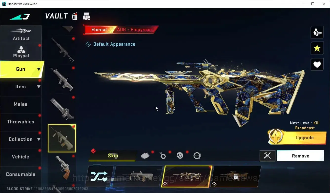Blood Strike Accounts High-End ASIA|ETERNAL AUG-Empyrean+5 ULTRA[3 PitchStrike[Alondra,katya,Zero],Ethan,URB,Etc]|LMT 7