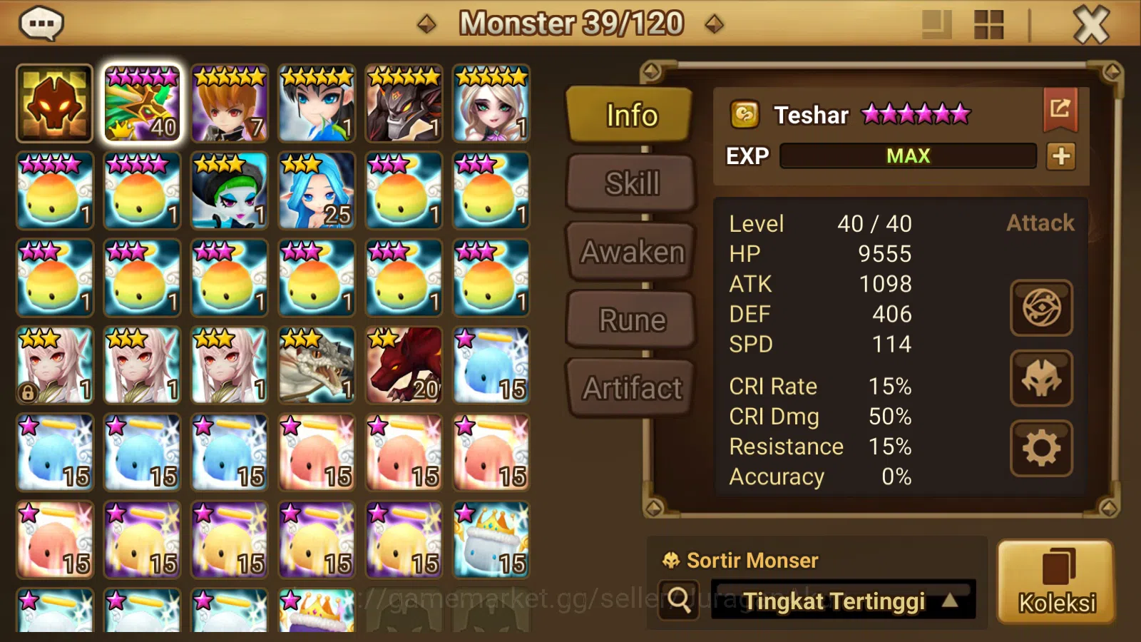 Summoners War: Sky Arena Accounts Starter EU|Lv 25|Ready Gacha|160 11 YSC + 3 LAAS + 5 LS + 4 LDS 7 WaterS + 103 MS +|1 2