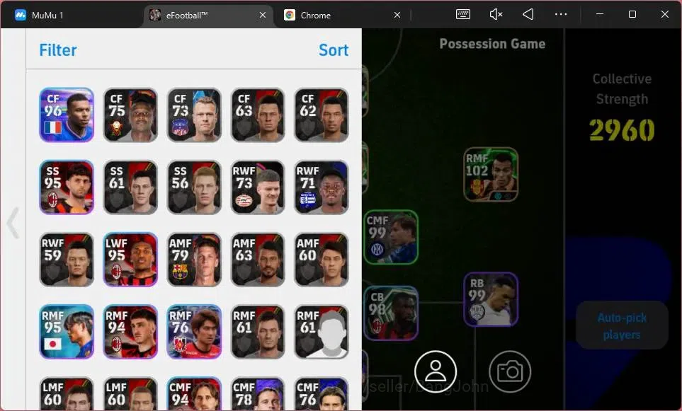 eFootball Accounts ANDROID|PW 2960|Epc Frank Lampard|Epc Ronaldinho G image 3