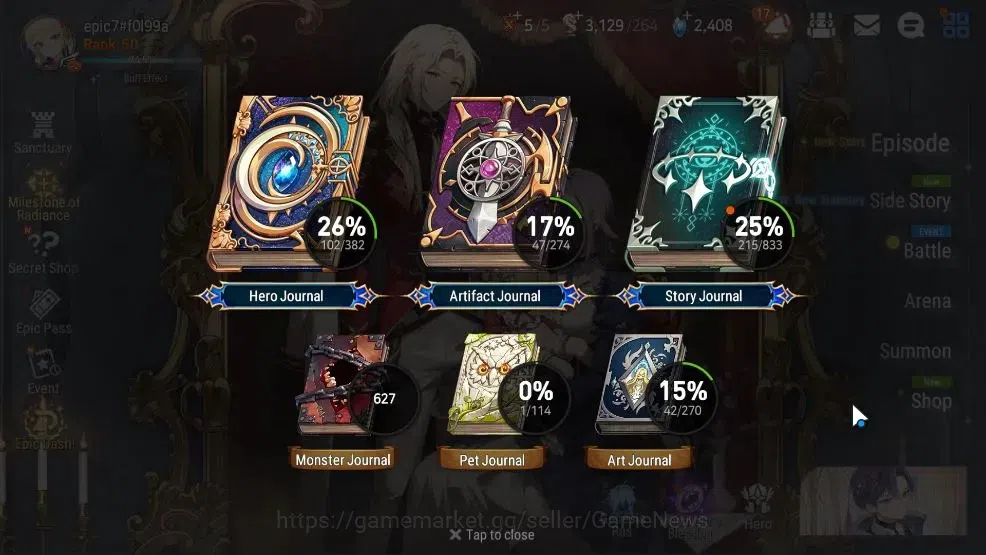 Epic Seven Accounts GLOBAL UnVerif|New Era|5 ML (Rhiana&Lucellia,Harse image 3