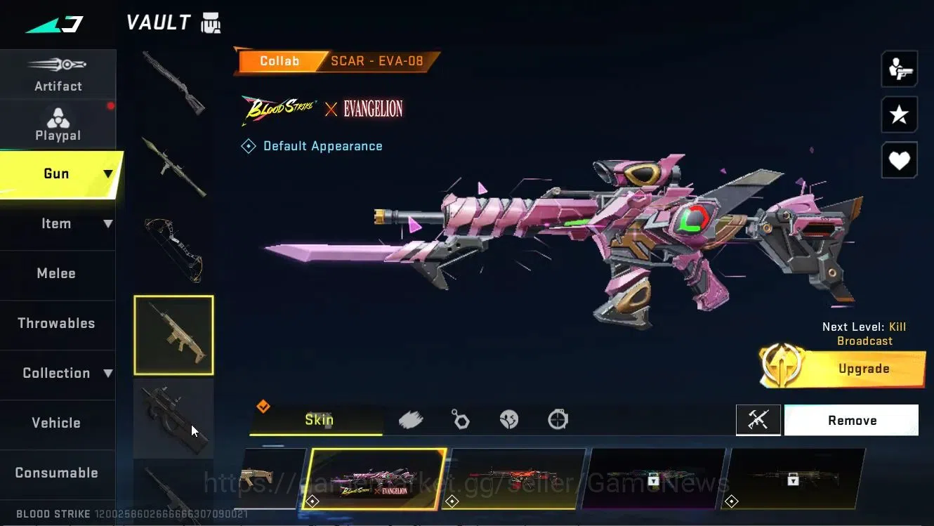 Blood Strike Accounts Collab Skin ASIA|ETERNAL ZERO-Odashadow|Collab BLEACH[Ethan-Byakuya]+EVA[SCAR-EVA08]|ULTRA MELEE 18