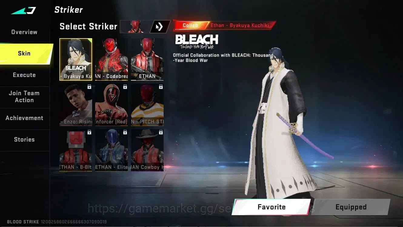 Blood Strike Accounts Collab Skin ASIA|ETERNAL ZERO-Odashadow|Collab BLEACH[Ethan-Byakuya]+EVA[SCAR-EVA08]|ULTRA MELEE 5