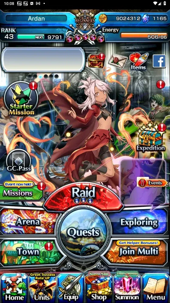 Grand Summoners Accounts Global | Rank 43 | 1.165 Crystal | 7 Ascend | Shir image 1