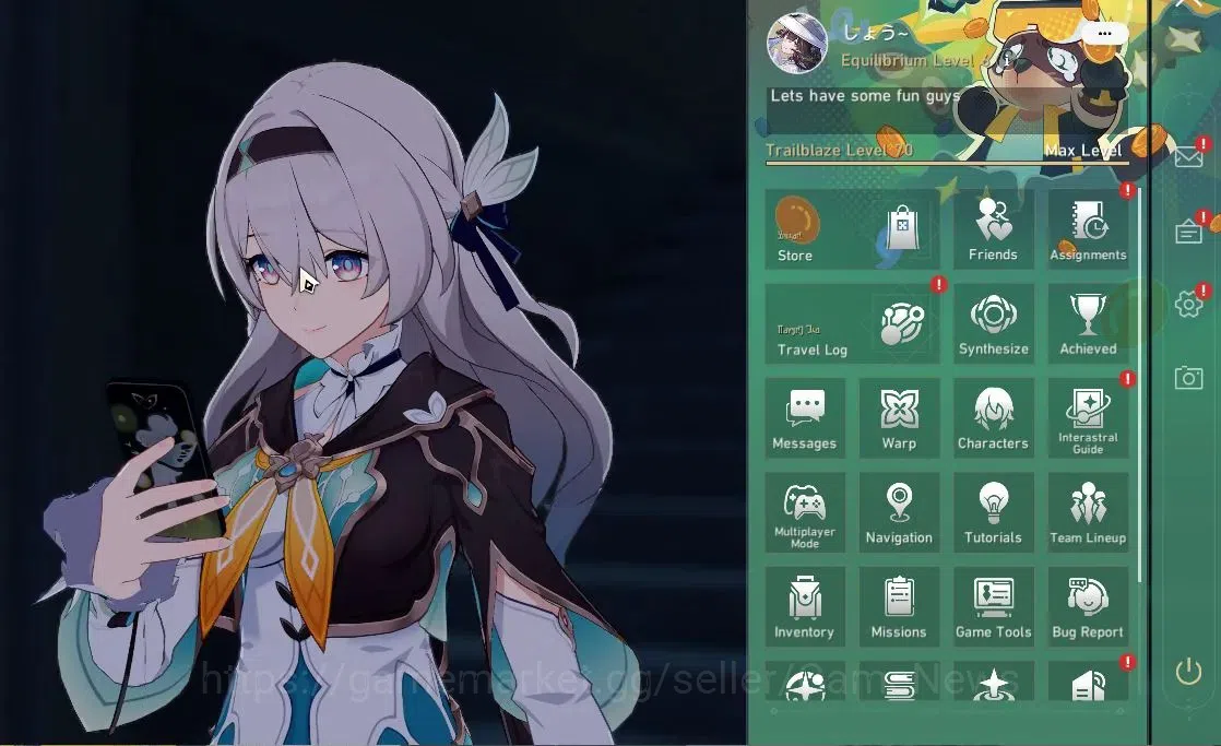 Honkai Star Rail Accounts Others Asia|TL 70|4 Premium Team Meta|30 Limited|(Casto,Hyacine,Acheron,The Dahlia,The Herta 1
