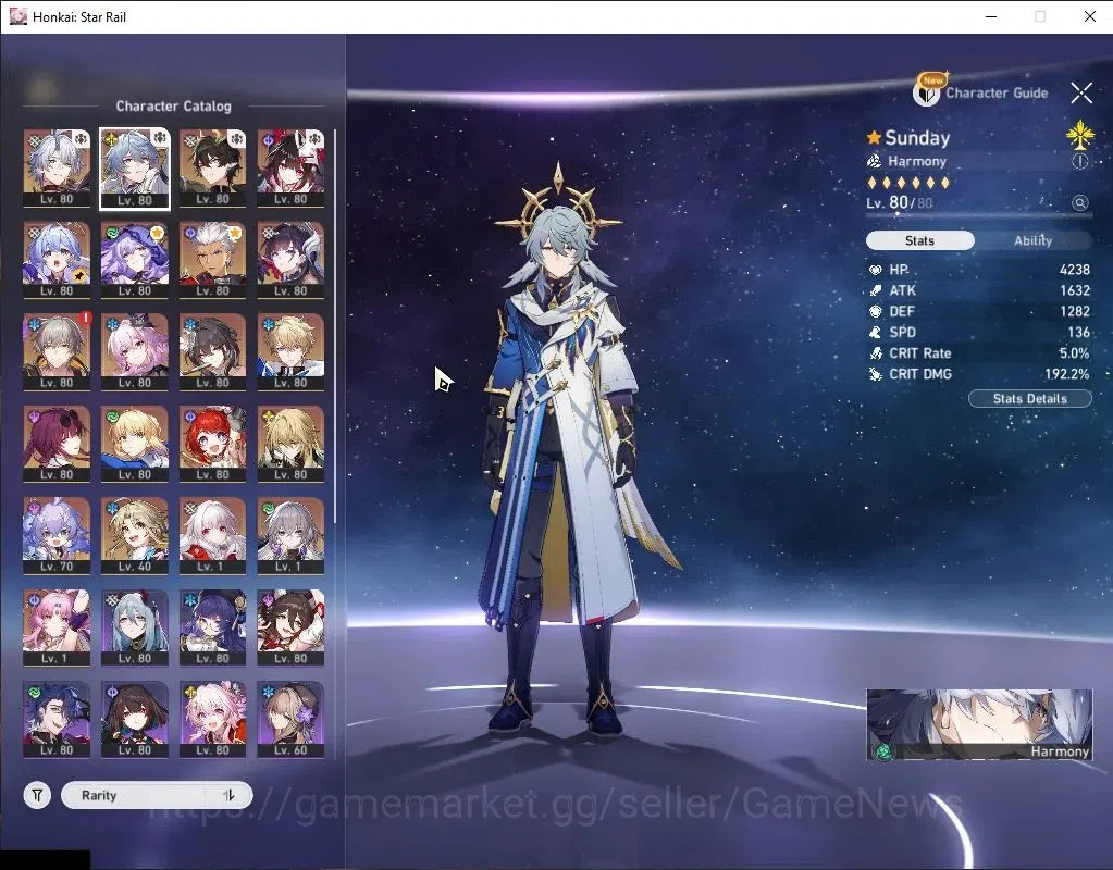 Honkai Star Rail Accounts Asia|TL 70|Free GI|20 SRSP|15 Limited|[Sunday,Sabe image 5