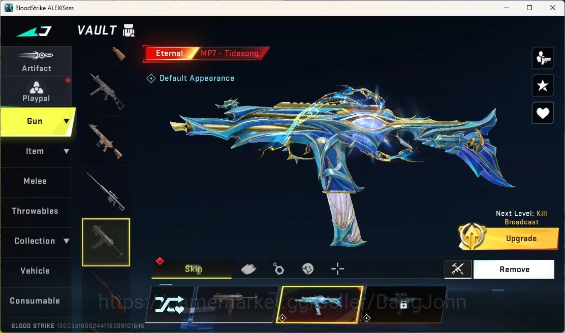 Blood Strike Accounts Others ASIA | Eternal MP7-Tidesong|Ultra Melee:The Iron|1 OPM Gun|1 Limited Gun|5 Ultra Guns|2 Collab 1