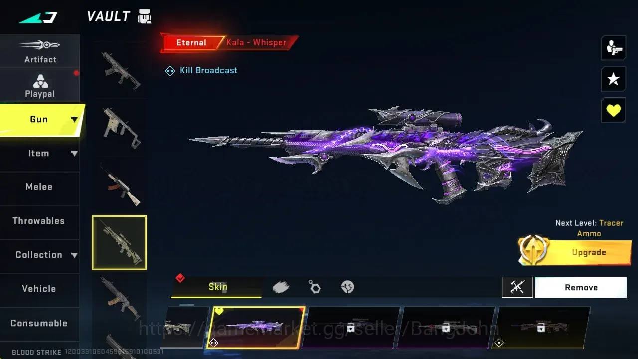 Blood Strike Accounts Collab Skin ASIA | Eternal Gun: Kala - Whisper, QBZ95 - Whisper,MP7 - Tidesong|2 Collab Gun|2 Collab 1