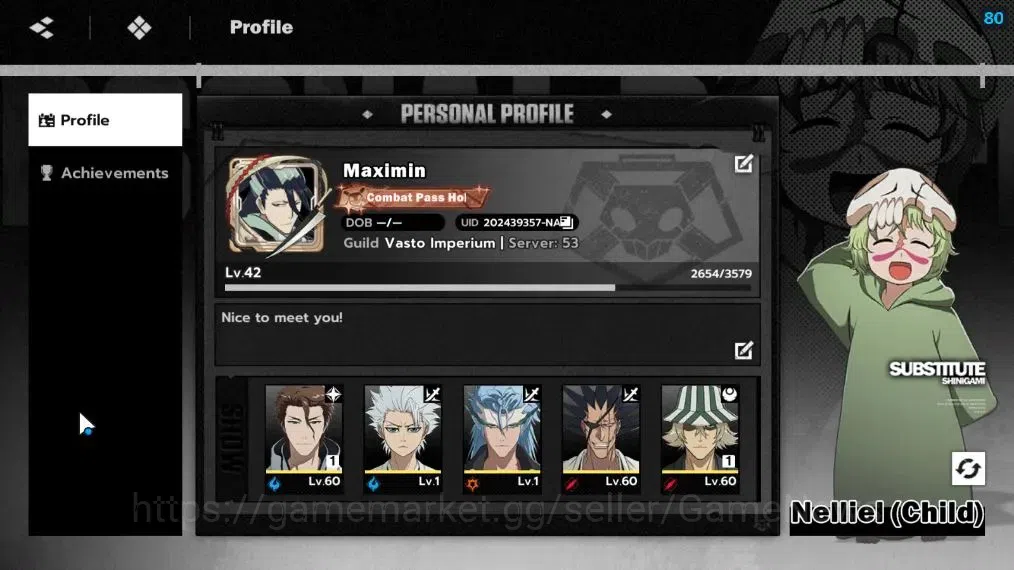 BLEACH: Soul Resonance Accounts NA Crunchyroll|LV 42|8 SSR [(AizenB1,UraharaB1,Zar image 1
