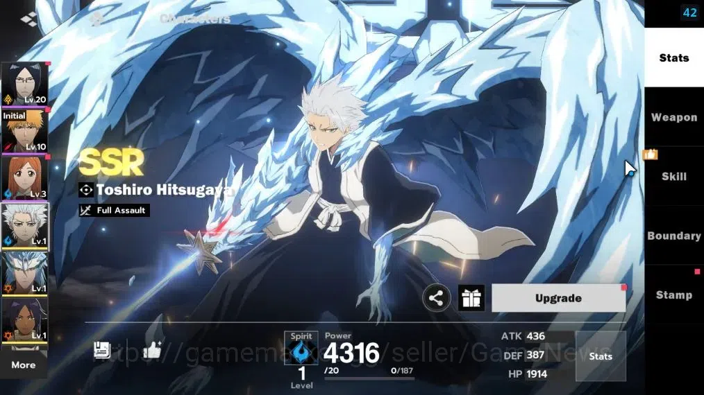 BLEACH: Soul Resonance Accounts NA Crunchyroll|LV 42|8 SSR [(AizenB1,UraharaB1,Zar image 16