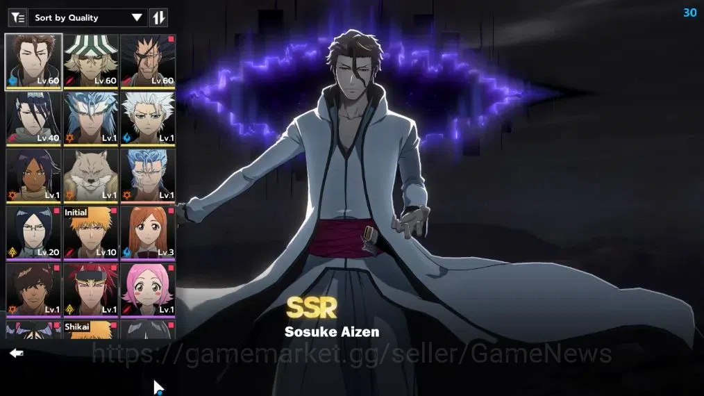 BLEACH: Soul Resonance Accounts NA Crunchyroll|LV 42|8 SSR [(AizenB1,UraharaB1,Zar image 2