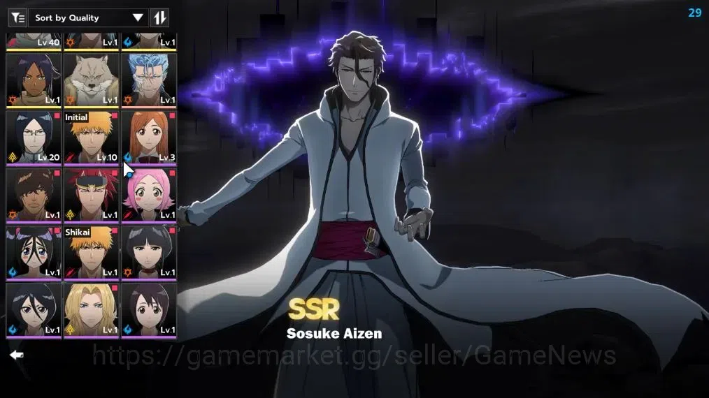 BLEACH: Soul Resonance Accounts NA Crunchyroll|LV 42|8 SSR [(AizenB1,UraharaB1,Zar image 3