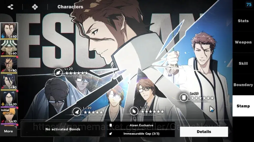 BLEACH: Soul Resonance Accounts NA Crunchyroll|LV 42|8 SSR [(AizenB1,UraharaB1,Zar image 7