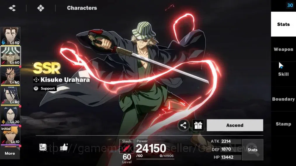 BLEACH: Soul Resonance Accounts NA Crunchyroll|LV 42|8 SSR [(AizenB1,UraharaB1,Zar image 8