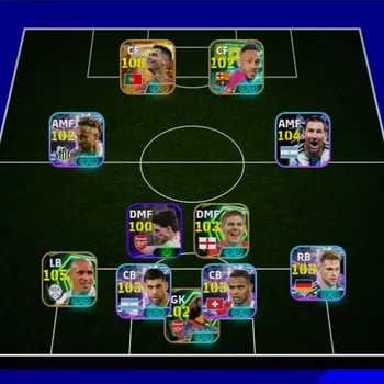 eFootball Accounts High-End Kolektif 3198+ Cristiano Ronaldo x Roberto Carlos x Gerrard x Manuel Akanji x Kimmich + 4