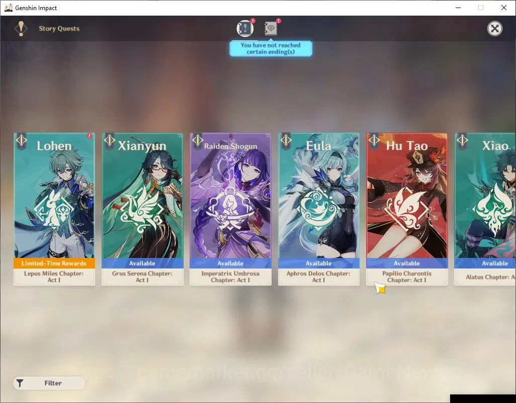 Genshin Impact Accounts ASIA|AR 50|Rate On|1 Limited + 1 (*5Weapon)|Arlecc image 14