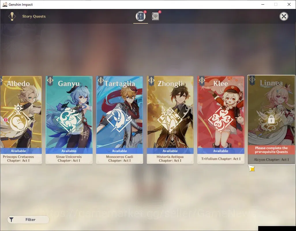 Genshin Impact Accounts ASIA|AR 50|Rate On|1 Limited + 1 (*5Weapon)|Arlecc image 15