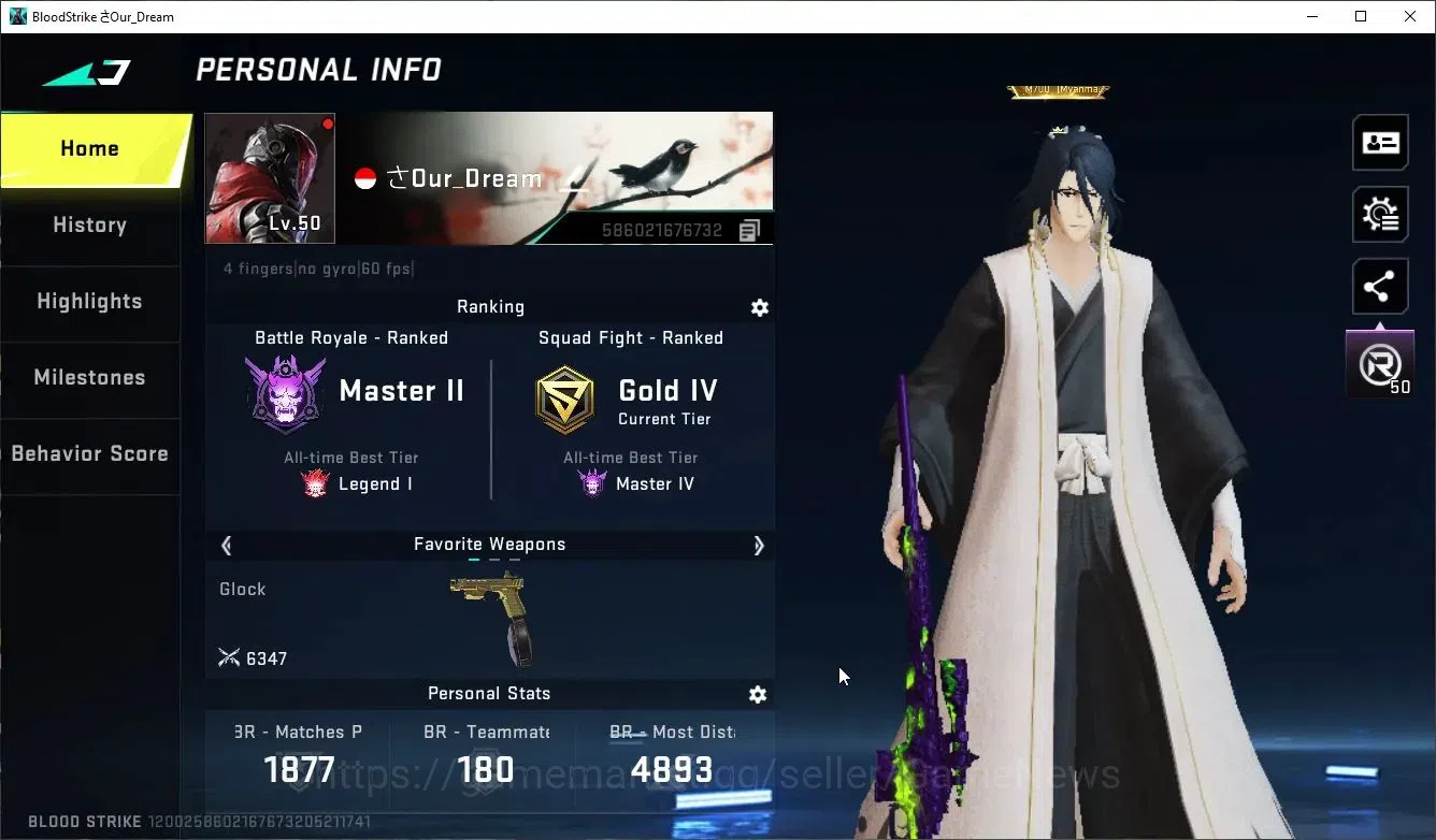 Blood Strike Accounts Asia|ETERNAL Zero,DeAgle+MELEE DualBlades,Collab 7 image 2