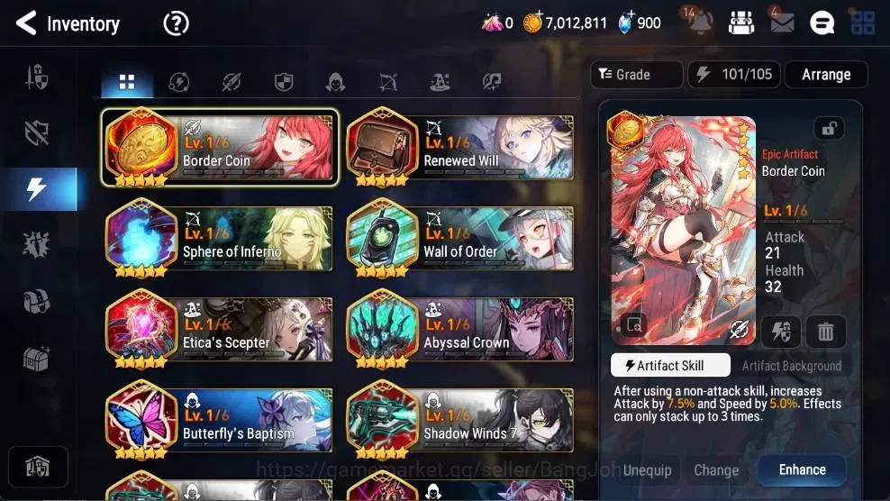 Epic Seven Accounts High-End Asia |8 ML(BArunka,DD Ray,SOT Snow,ALaika,DVildred,Etc.)|PoH+Bless ON|Stigma 93K|Gold 7M|SS 14