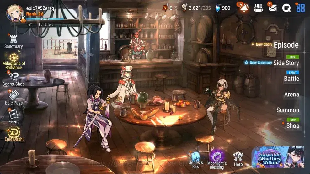 Epic Seven Accounts High-End Asia |8 ML(BArunka,DD Ray,SOT Snow,ALaika,DVildred,Etc.)|PoH+Bless ON|Stigma 93K|Gold 7M|SS 2