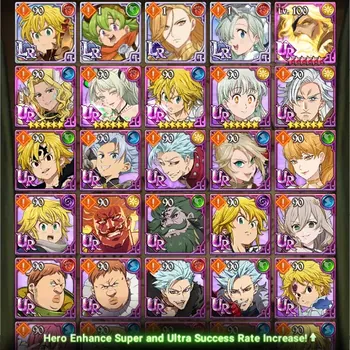 The Seven Deadly Sins: Grand Cross Accounts Starter Global|Starter 1,207 Diamonds| Starter 4LR+4UR(Odin,Thor,Sabunak, DK