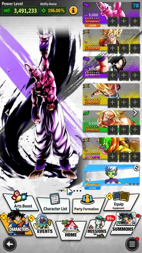 Dragon Ball Legends Accounts 208M TotalPower|LV148|3LR+6UL+19LL|Broly Fury,Supe image 2