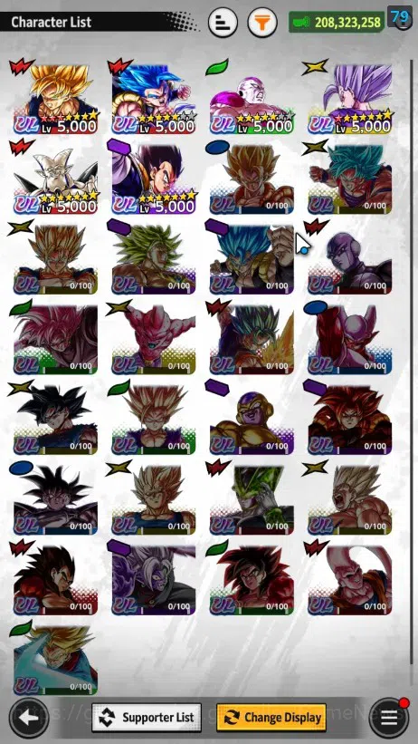Dragon Ball Legends Accounts 208M TotalPower|LV148|3LR+6UL+19LL|Broly Fury,Supe image 4