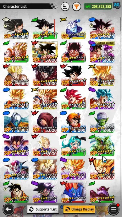 Dragon Ball Legends Accounts 208M TotalPower|LV148|3LR+6UL+19LL|Broly Fury,Supe image 6