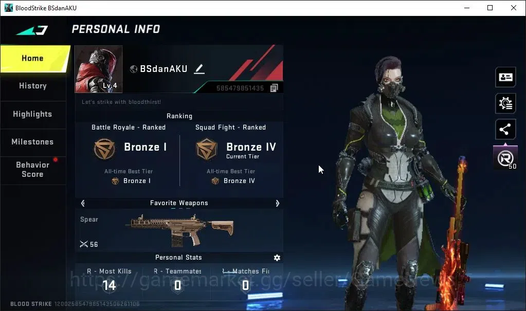 Blood Strike Accounts ASIA|Starter|ULTRA M700-Boitata|Legendary Kala-Und image 2