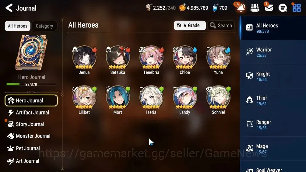 Epic Seven Accounts High-End GLOBAL UNVerif|NewEra|8 ML(LOTScales,SE Celine,BYSHwayoung,etc)+Setsuka,landy,Etc|Poh ON|2,2K 7