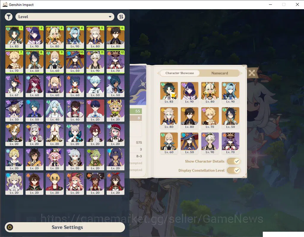 Genshin Impact Accounts Asia|AR 55|7 Limited +5(*5Weapon)|(Raiden,Xiao)+Si image 2