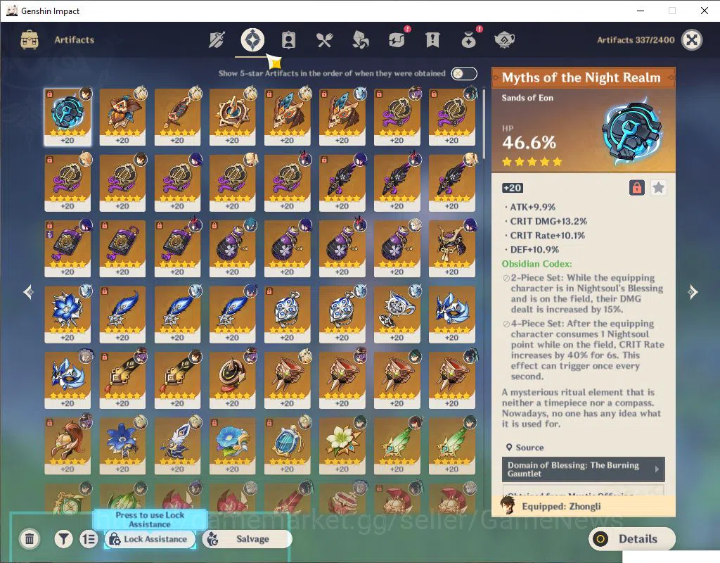 Genshin Impact Accounts Asia|AR 55|7 Limited +5(*5Weapon)|(Raiden,Xiao)+Si image 6
